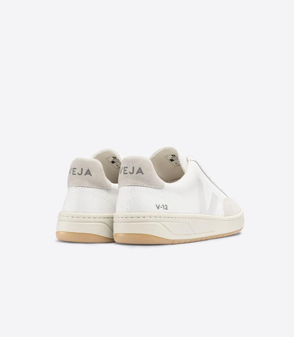 Veja B-mesh Natural Men\'s V-12 White Beige | UAUND53462