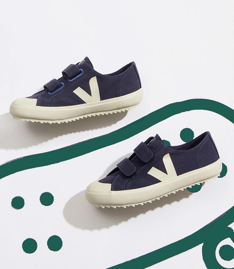 Veja Canvas Marine Pierre Kids\' Ollie Blue | LAUTR34643