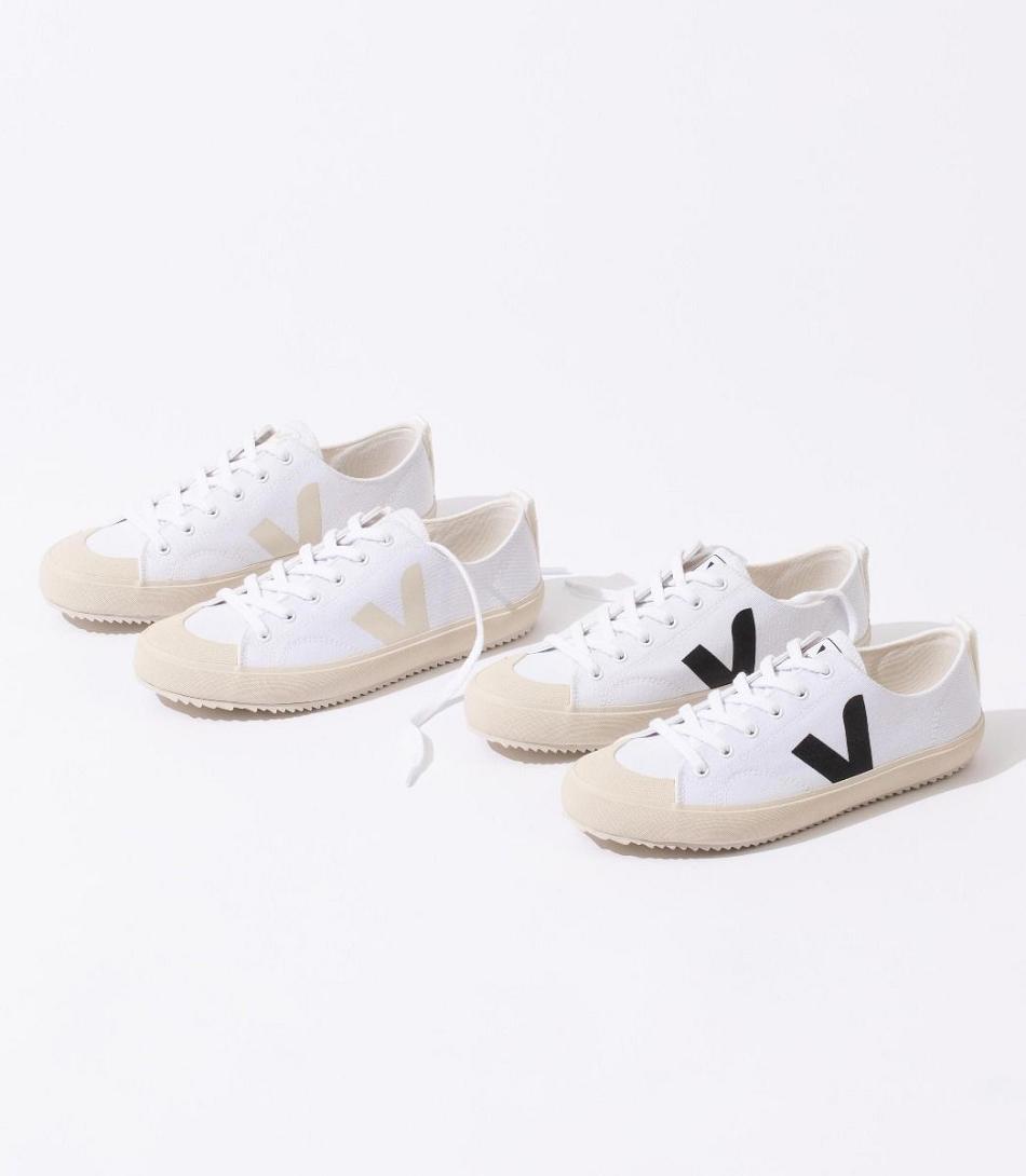 Veja Canvas Men\'s Nova White Black | DAUKV44054