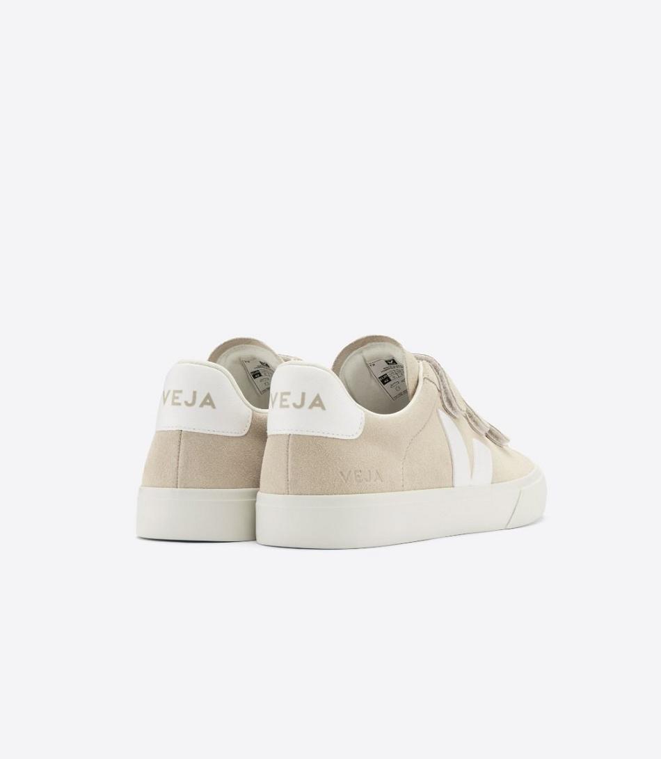 Veja Chromefree Leather Almond Men\'s Recife White | MAUHR45962