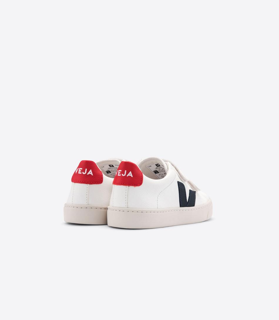 Veja Chromefree Leather Nautico Pekin Kids\' Esplar White | LAUTR75018