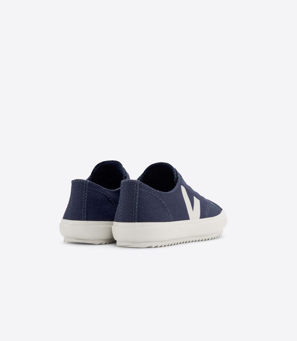 Veja Elastic Laces Canvas Marine Pierre Kids\' Flip Blue | AUJKU35304