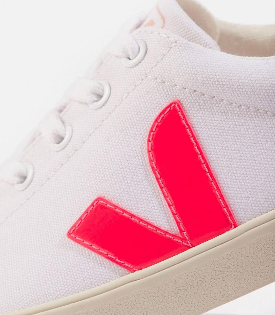 Veja Esplar Se Canvas Rose Fluo Petale Outlet Adults White Rose | AUCVG68088