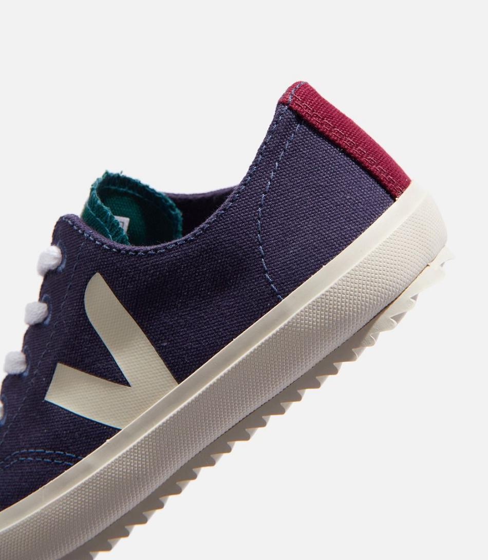 Veja Flip Laces Canvas Multico Marine Vegan Kids Blue | GAUEC26510