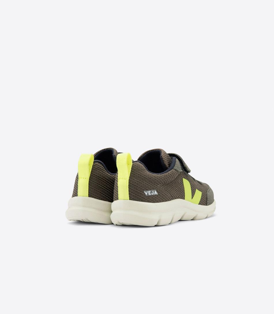 Veja Gorilla B-mesh Jaune Fluo Outlet Kids Olive | AUCIF30555