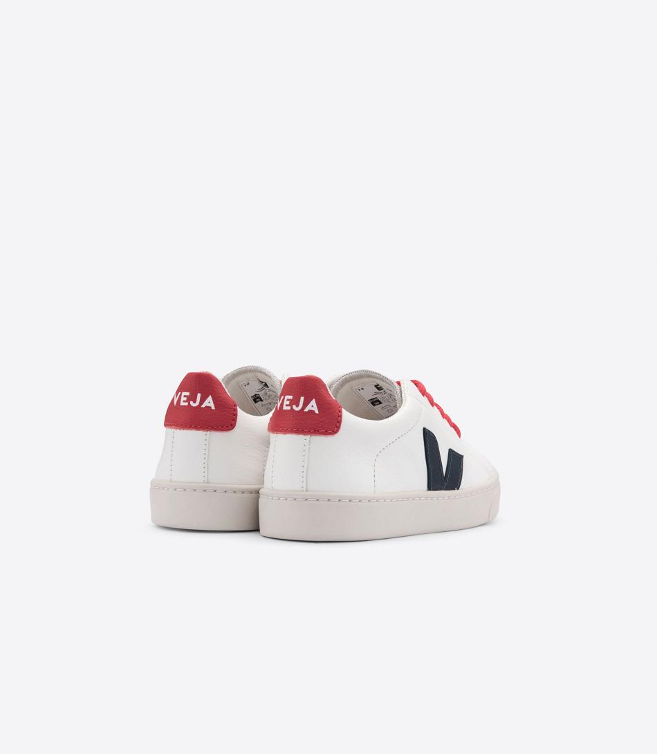 Veja Laces Chromefree Leather Nautico Pekin Kids\' Esplar White | PAUER68531