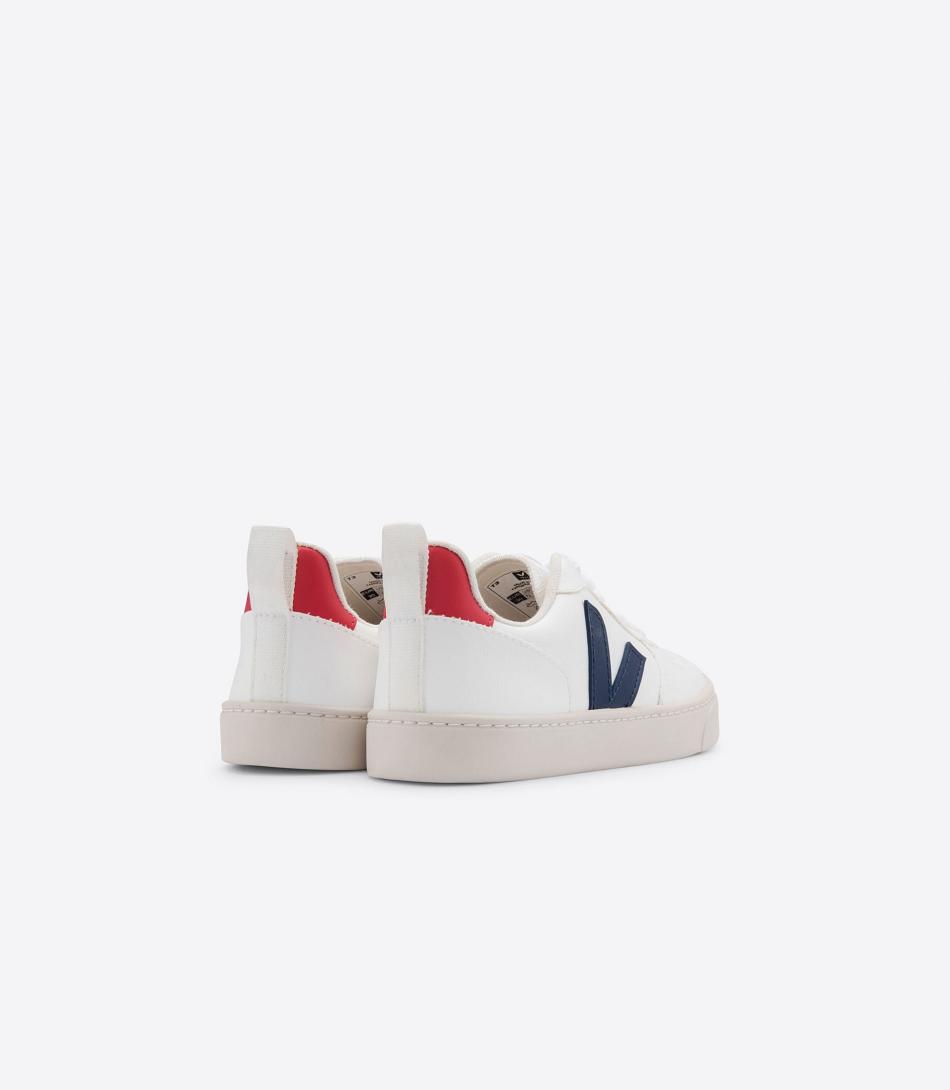 Veja Laces Cwl Cobalt Pekin Kids\' V-10 White Deep Blue | AUCVG15680