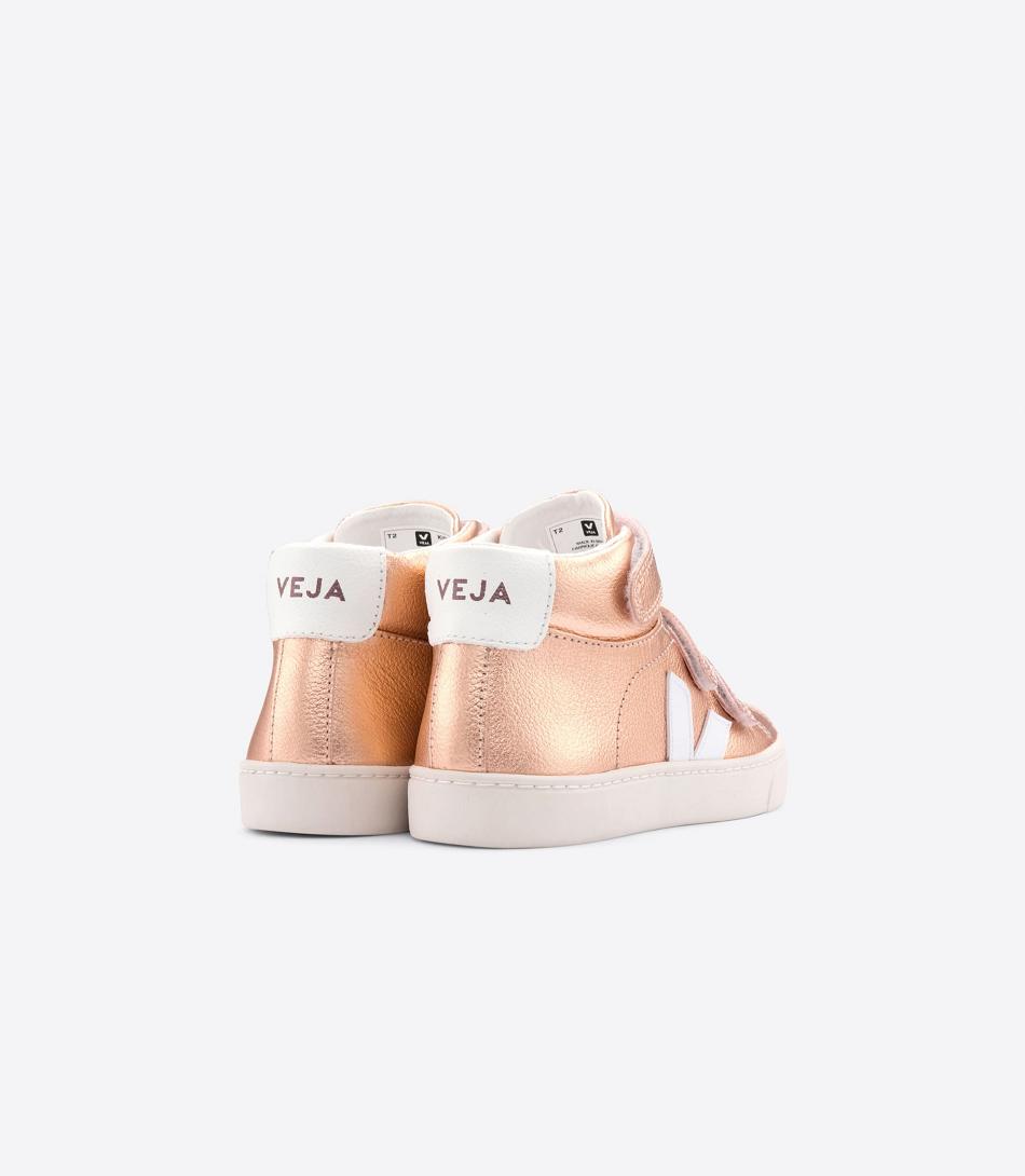 Veja Mid Chromefree Leather Venus Kids\' Esplar White | AUCVG26386