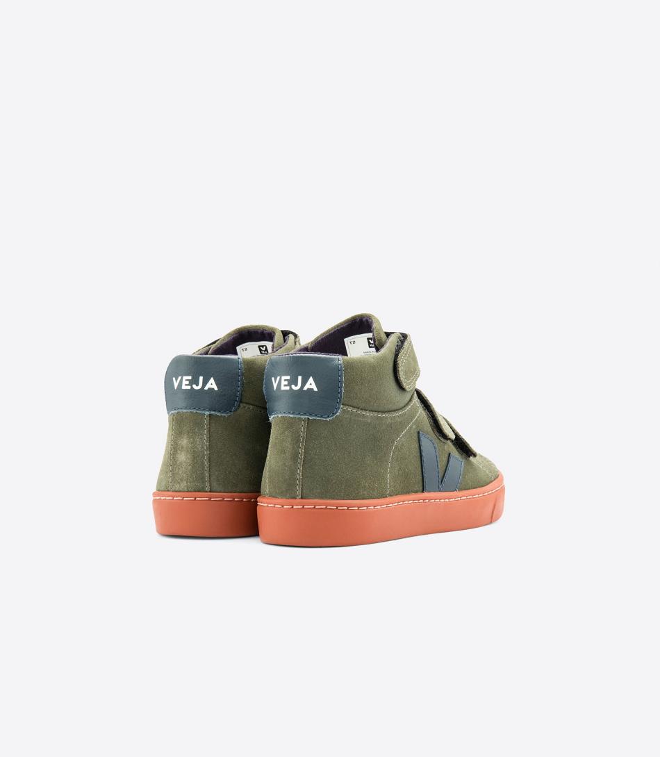 Veja Mid Suede Mud Nautico Rust Sole Kids\' Esplar Red | AAUWC11734