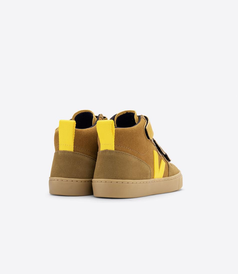 Veja Mid Suede Multico Camel Tonic Kids\' V-10 Brown | AUQCS18886