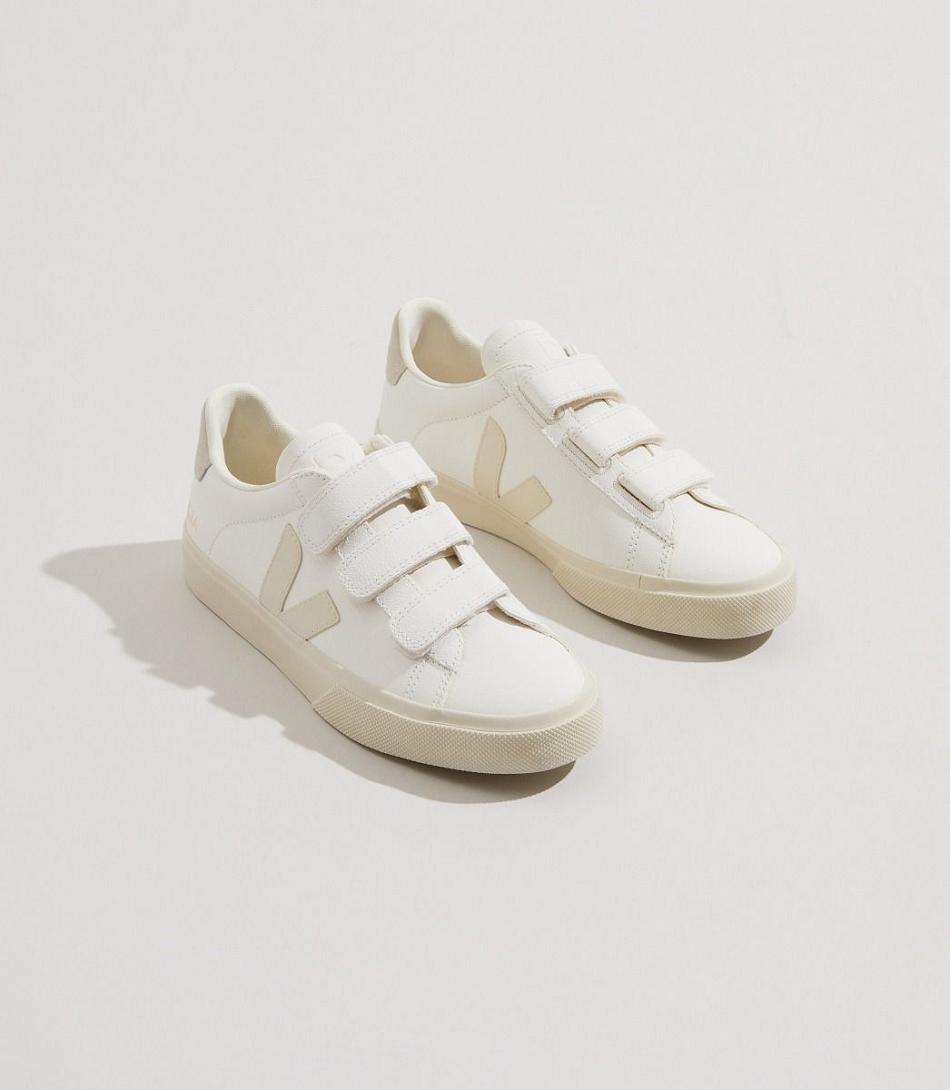 Veja Recife Chromefree Leather Pierre Natural Outlet Adults White Beige | LAUSX12248