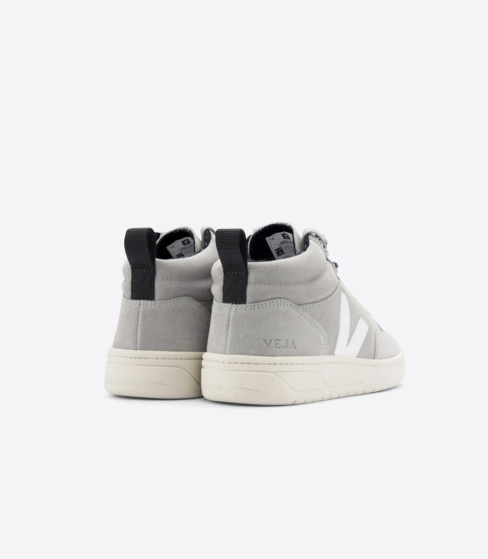 Veja Roraima Suede Oxford Outlet Adults Grey White | QAUUV51283