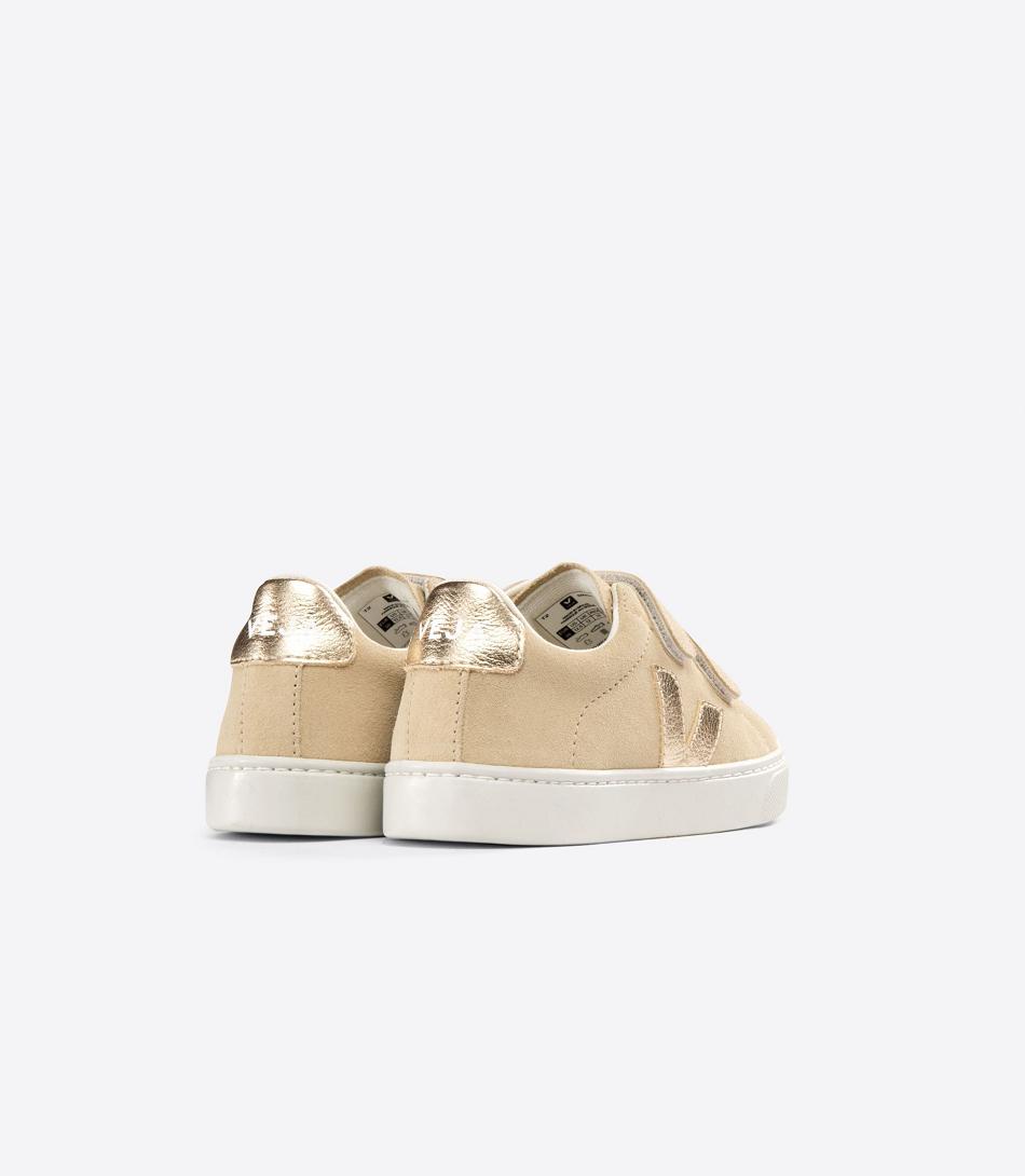 Veja Suede Almond Platine Kids\' Esplar Beige | AUEGJ52299