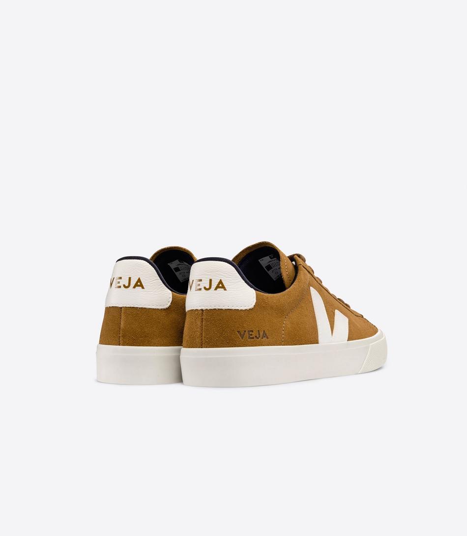 Veja Suede Camel Men\'s Campo Brown White | SAUNY11991