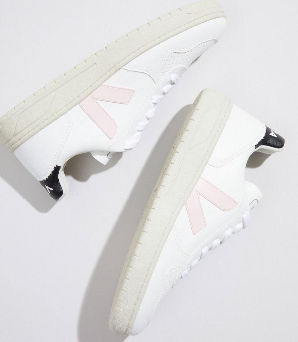 Veja V-10 Cwl Petale Outlet Adults White Black | ZAUNQ71312