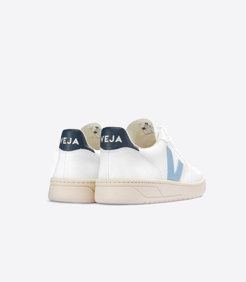 Veja V-10 Cwl Steel Nautico Vegan Adults White Grey | FAUUI45100