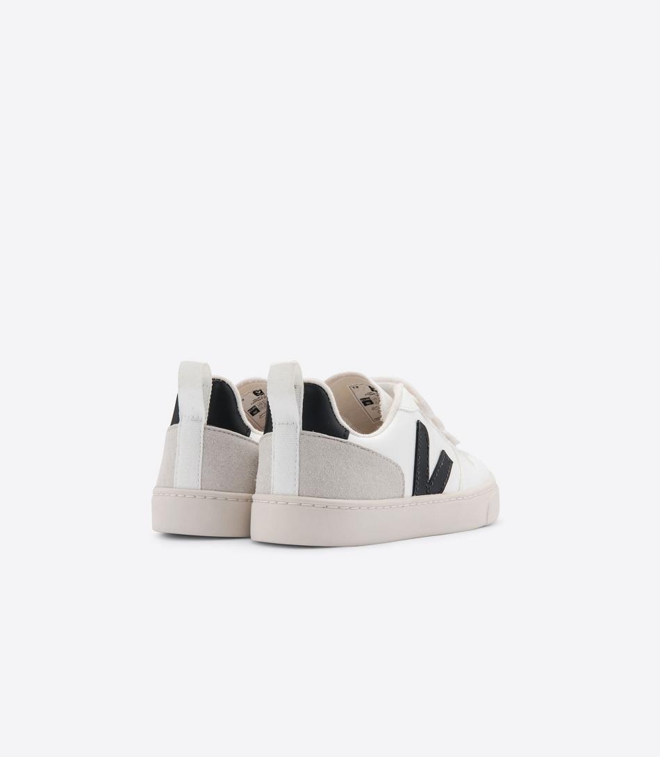 Veja V-10 Cwl Vegan Kids White Black | AUEGJ50639