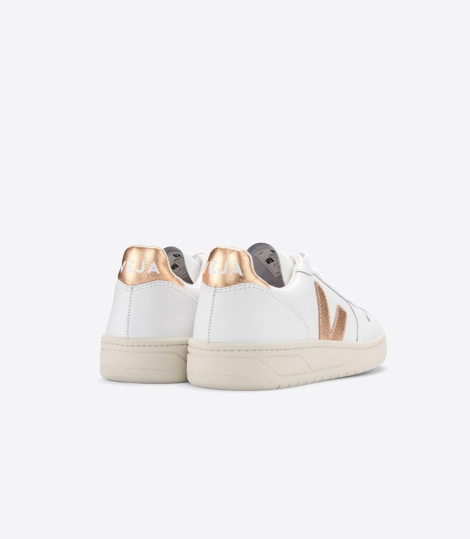 Veja V-10 Leather Venus Outlet Adults White | AUDFL62559