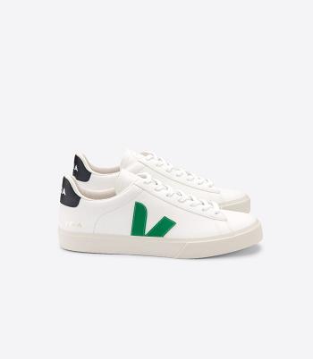 Veja Campo Chromefree Leather Emeraude Outlet Adults White Black | SAUNY21256