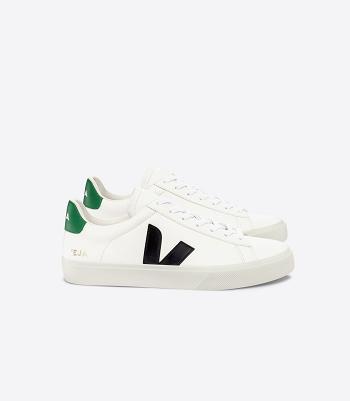 Veja Chromefree Leather Emeraude Women's Campo White Black | QAUUV30557