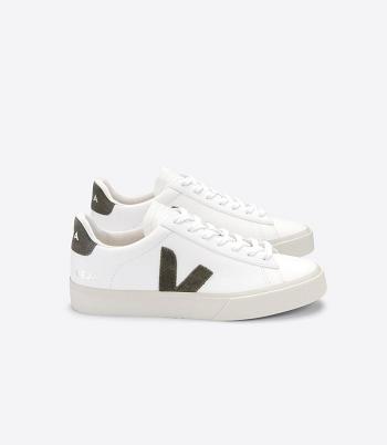 Veja Chromefree Leather Kaki Men's Campo White | QAUWA22266