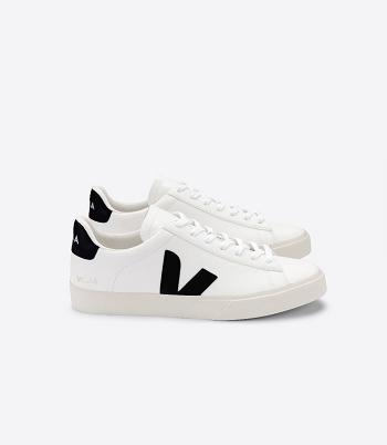 Veja Chromefree Leather Men's Campo White Black | QAUWA25641