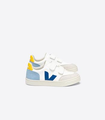 Veja Chromefree Leather Multico Kids' V-12 White | AAUDF95400