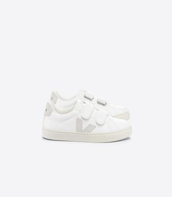 Veja Chromefree Leather Natural Kids' Esplar White Beige | ZAUMJ60682