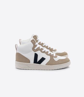 Veja Chromefree Leather Nautico Sahara Men's V-15 White | AAUDF56124