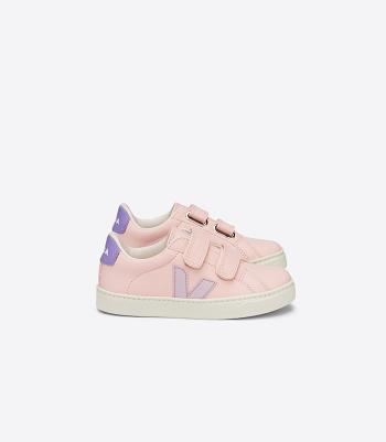 Veja Chromefree Leather Petale Parme Kids' Esplar Pink | GAUUC24484