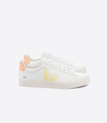 Veja Chromefree Leather Sun Peach Men's Campo White Orange Coral | YAUVQ23410