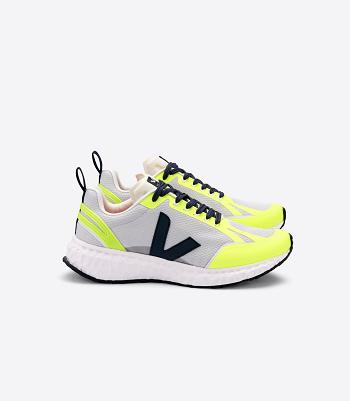 Veja Condor Mesh Light Jaune Fluo Outlet Adults Light Grey | TAUWZ93672