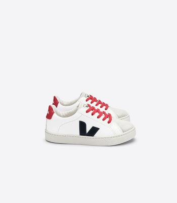 Veja Laces Chromefree Leather Nautico Pekin Kids' Esplar White | PAUER68531