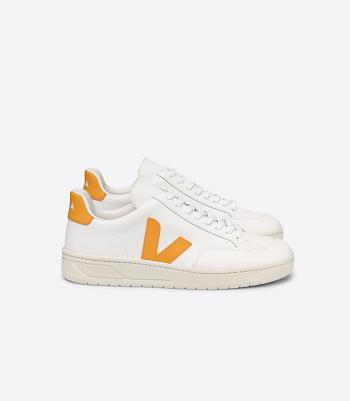 Veja Leather Ouro Women's V-12 White | UAUND58326