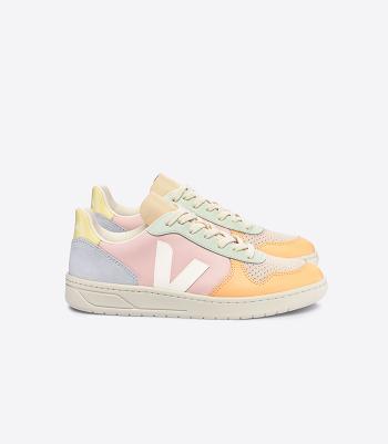 Veja Leather Petale Multico Women's V-10 White | BAUSO68617