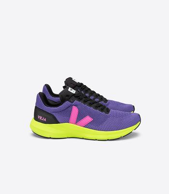 Veja Marlin Lt V-knit Ultraviolet Jaune Fluo Outlet Adults Purple | AUEGJ53903