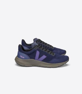 Veja Marlin V-knit Nil Kaki Sole Outlet Adults Purple | ZAUMJ81453