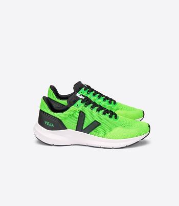 Veja Marlin V-knit Vert Fluo Sneakers Road Running Shoes Black | AUZDE72514