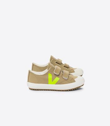 Veja Ollie Canvas Bonpoint Dune Vegan Kids Brown | AUXMI74909