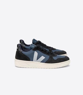 Veja Ripstop Nautico Oxford Men's V-10 Grey Black | MAUHR67024