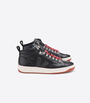 Veja Roraima Bastille Leather Grafite Rust Outsole Outlet Adults Black Red | AAUWC57055