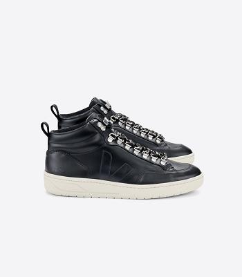 Veja Roraima Leather Pierre Sole Outlet Adults Black | EAUVG54792