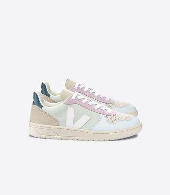 Veja Suede Jade Multico Women's V-10 White | AUZPD34628