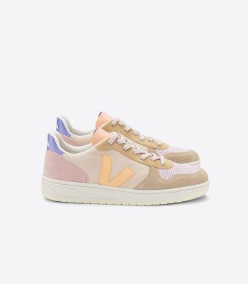 Veja Suede Multico Peach Women's V-10 Coral | QAUUV50837