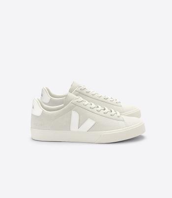 Veja Suede Natural Women's Campo Beige White | PAUER71523