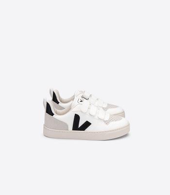 Veja V-10 Cwl Vegan Kids White Black | AUEGJ50639