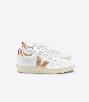 Veja V-10 Leather Venus Outlet Adults White | AUDFL62559