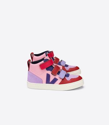 Veja V-10 Mid Chromefree Make My Lemonade Guimauve Outlet Kids Pink | FAUUI10150