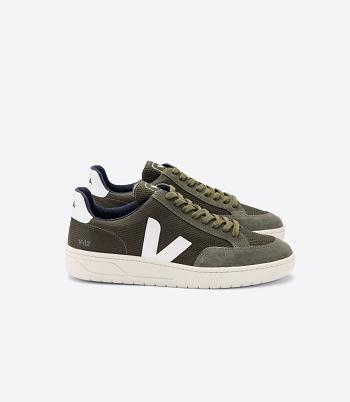 Veja V-12 B-mesh Outlet Adults Olive White | TAUWZ32836