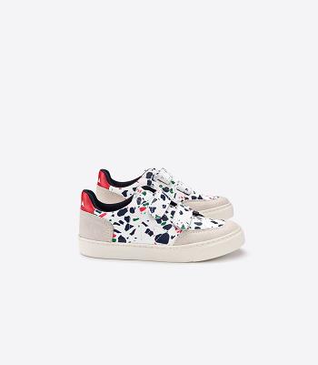 Veja V-12 Leather Terrazzo Pekin Outlet Kids White | FAUHY21640